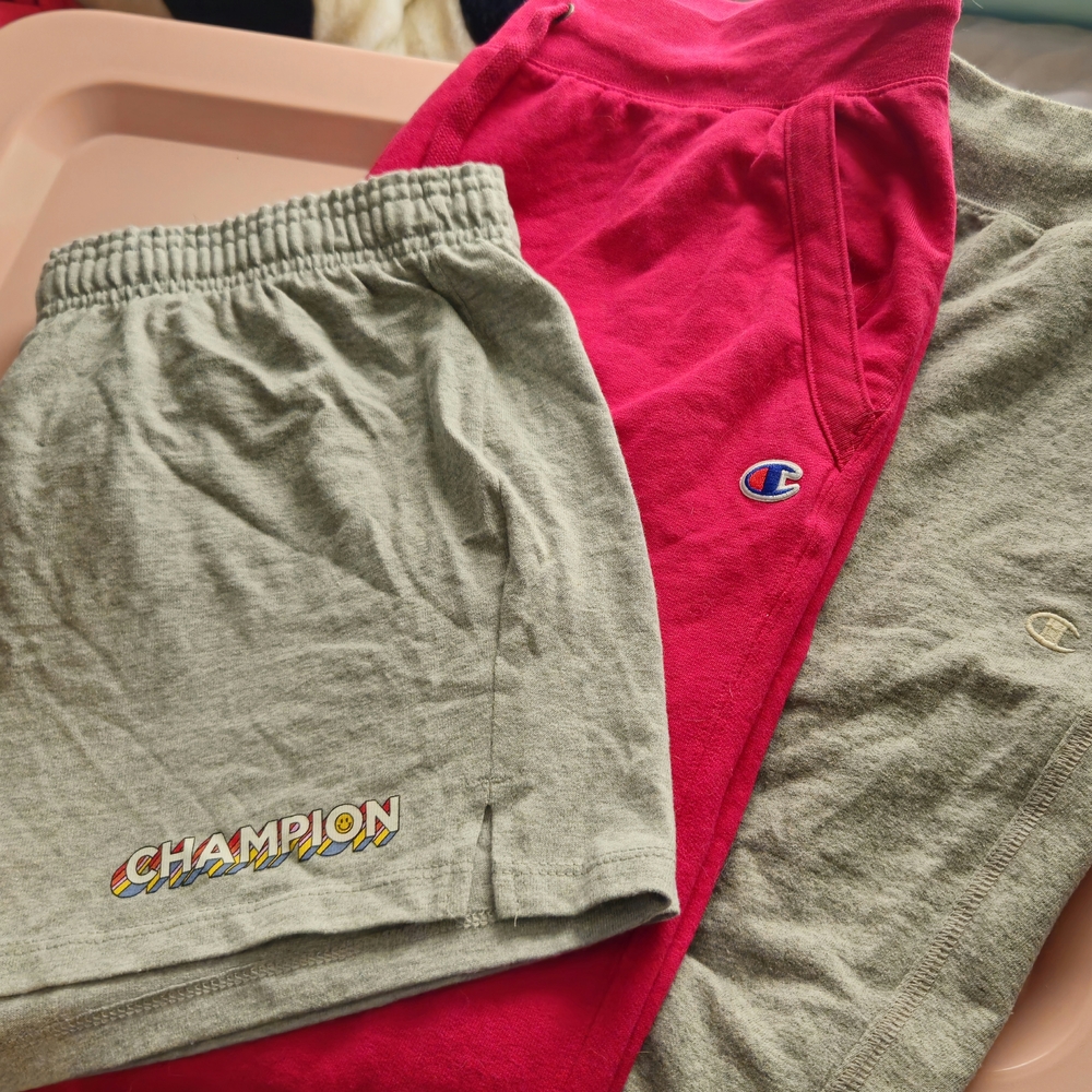 Champion Womens, 1 Shorts, 2 Pants All Together